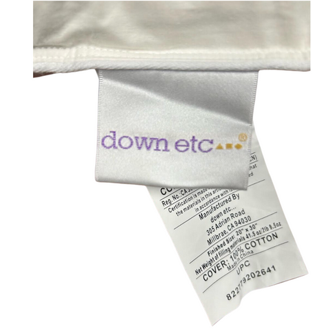 Indulge in the comfort of a luxurious Down Etc. Rhapsody Wrap down/feather pillow. This pillow features a pillow protector to ensure quality and longevity of the Down Etc. product. Feel the softness and support with every use.