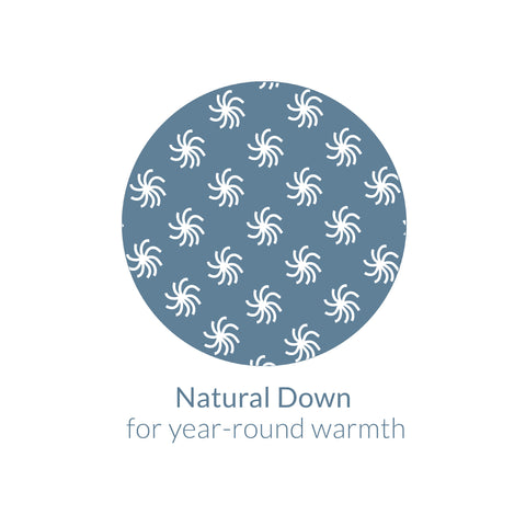 Experience year-round warmth with the Restful Nights All Natural Down Comforter | All Season.