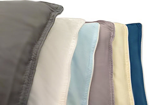 A row of Pillowtex Dream in Color Comforter pillow covers in different colors.