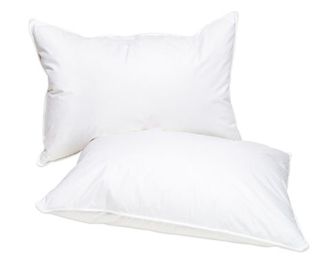 Two Downlite Cambric Eco Cluster Pillows on a white background.