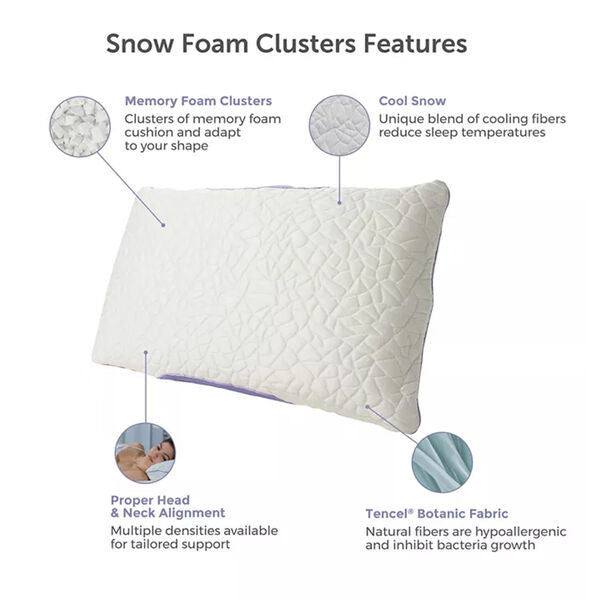 White Cotton Cluster Travel Pillow (Poyester Fiber)