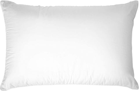 A firm, machine washable Loves to Be Washed Polyester Bed Pillow by Hollander on a white background.