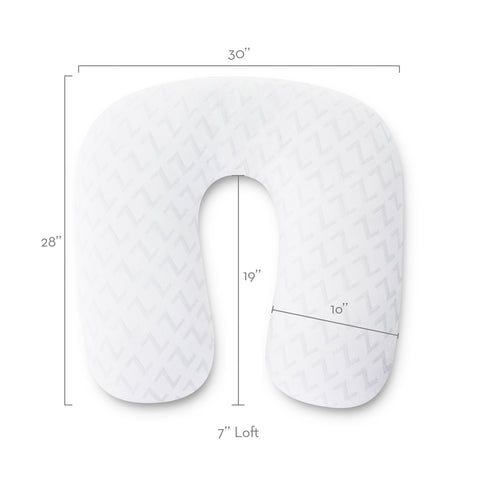 This hypoallergenic Malouf Horseshoe Pillow provides great support for pregnancy discomfort.
