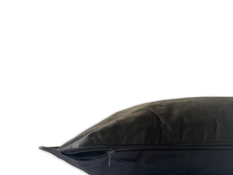 A black Pillowtex Body Pillow Cover on a white background.