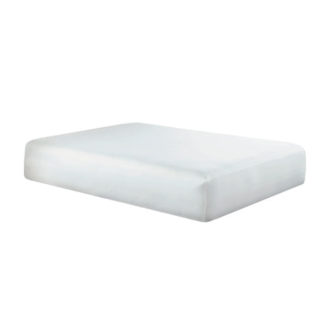 A white PureCare ReversaTemp 5-Sided Mattress Protector on a background designed to help with temperature control and protect against allergens.