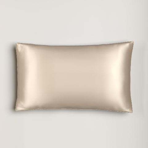A PureCare Pure Silk Pillowcase for hair and skin care on a white background.