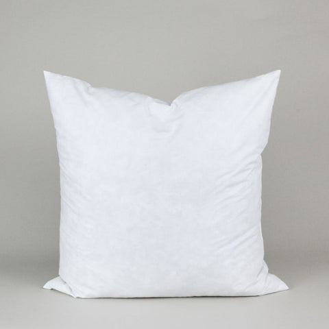 A white Down Etc. Feather Pillow Insert | Square on a grey background.