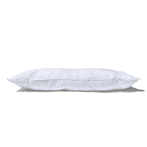 A Pillowtex Premium Polyester Body Pillow with Medium Support on a white background provides comfort and support.