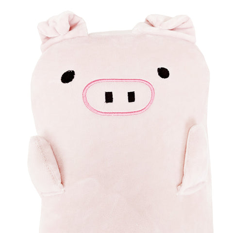 A pink Memory Foam Pig Themed Pillow for children's gifts on a white background by Pillowtex.