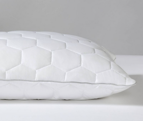 Final Sale: SHEEX All Over Air Pillow with a geometric quilted pattern on a light gray background, showcasing a modern and minimalist design.