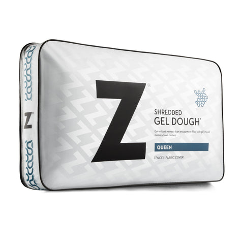 A Malouf Shredded Gel Dough Pillow on a white background.