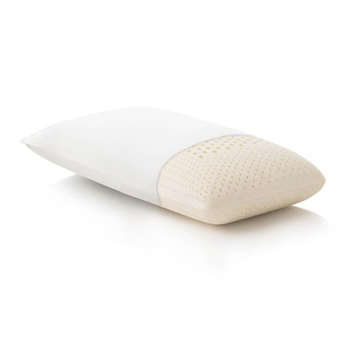 A Malouf Zoned Natural Talalay™ Latex Pillow on a white surface.