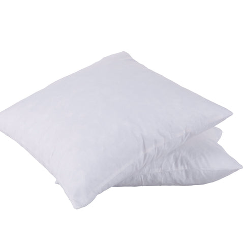 Two Keeco Pacific Coast Feather Pillow Inserts filled with 100% Duck Feather on a white background.
