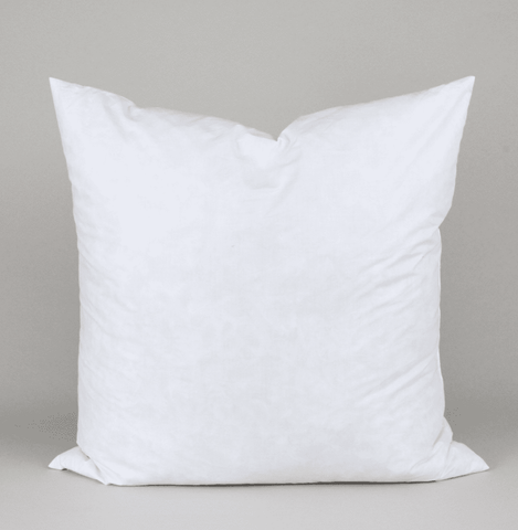 A Down Etc. White Goose Down Soft Fill Pillow - Euro Size filled with soft white goose down on a grey background.