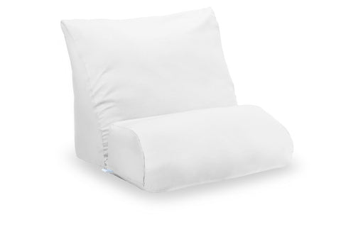 A white cotton Flip Pillow Cover from Contour Living on a white background.