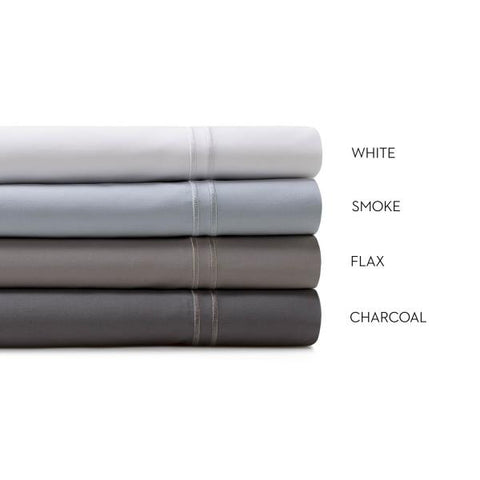 Luxurious Malouf California king sheet set made from Malouf Supima Premium Cotton with a high thread count.