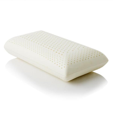 A Malouf Zoned Dough Memory Foam Pillow on a white surface.