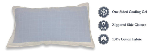 This image showcases a Pillowtex Cooling Gel Pillow Protector with Cooling Gel feature.