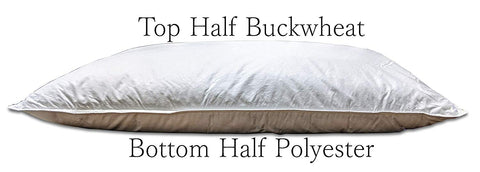 Pillowtex Kyoto Pillow - Half Buckwheat Half Polyester Japanese Style Pillow.