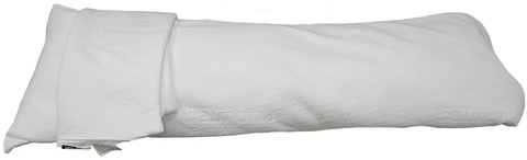 A Pillowtex Body Pillow Cover with Cooling Bamboo benefits on a white background.
