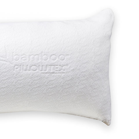 A white Pillowtex Bamboo Bedding Package with the word "bamboo" on it.