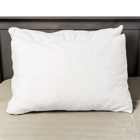 A white Pillowtex Tencel Pillow Cover on the bed.