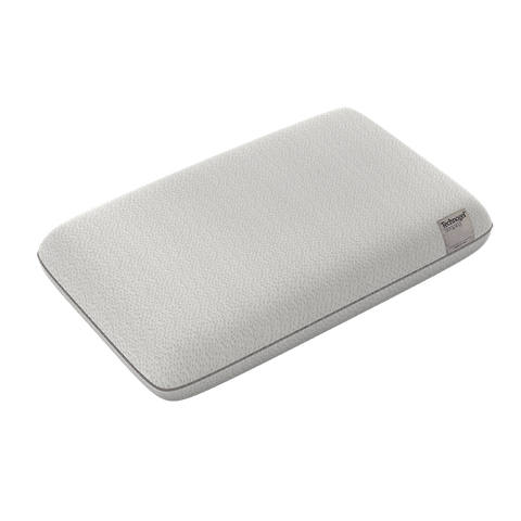 An Technogel Deluxe Pillow providing neck and shoulder support on a white background.