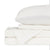 The Delilah Home Final Sale: Organic Hemp Bed Sheet Collection features smooth, soft, white hemp sheets—including a pillowcase, flat sheet, and fitted sheet—that offer a clean look and excellent temperature regulation.