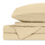 The Final Sale: Organic Hemp Bed Sheet Collection by Delilah Home includes a flat sheet, fitted sheet, and two pillowcases in beige. This soft, smooth organic bedding offers a subtle texture for added comfort and elegance.