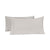 Two rectangular light grey pillowcases from the Delilah Home Final Sale: Organic Hemp Bed Sheet Collection are shown overlapping on a white background. The organic hemp fabric looks soft and high-quality, suggesting comfort.