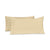 Two rectangular, beige pillowcases from the Delilah Home Final Sale: Organic Hemp Bed Sheet Collection overlap on a white background, featuring soft textured fabric and visible stitching for an elegant touch to organic hemp bedding.