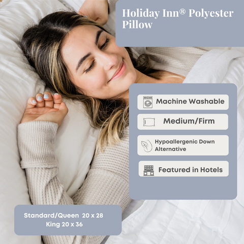 Holiday Inn® Polyester Pillow | Firm Support made with polyester from Hollander.