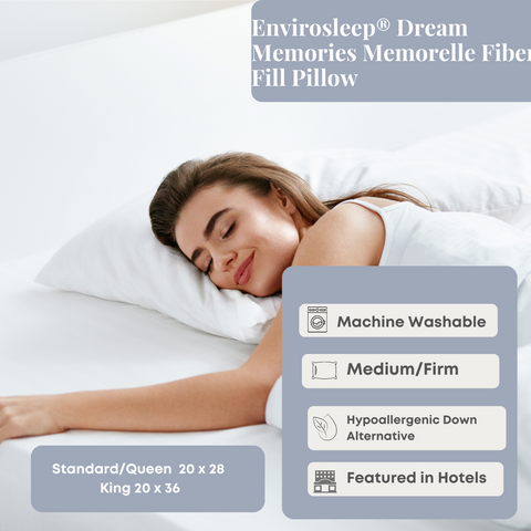 Envirosleep Dream Memories Memorelle Fiber Fill Pillow-Queen- from