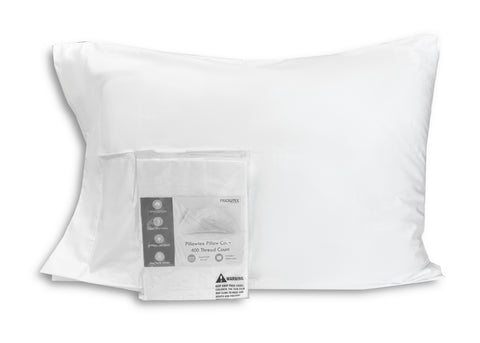 A soft Pillowtex Cotton Pillowcase Set (Includes 2 Pillowcases) with a white cover.