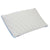 The La-Z-Boy Serene Foam Density Pillow Traditional | Soft-Medium has a subtle gray pattern, blue edge piping, and a moisture-wicking cover. Its textured rectangular design, shown on a white background, offers a clean, modern look.