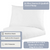 Extra plump JS Fiber Dacron II Quallofil® hypoallergenic pillow, washable with medium/firm support, made from 100% polyester, available in standard, queen, and king