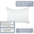 A restful night's Restful Nights Aller-Sure Cotton Cover Ultima Polyester Pillow with temperature balancing technology, quilted design, medium support, and down alternative fiber fill, available in standard and king sizes, and machine washable for.