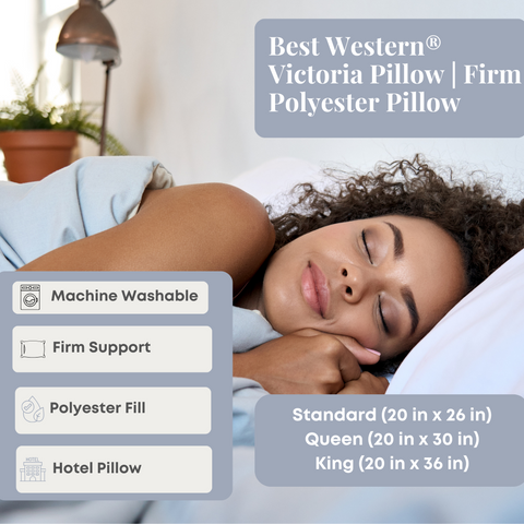 Best Western® Victoria Pillow is a firm polyester pillow from Keeco that offers excellent support.