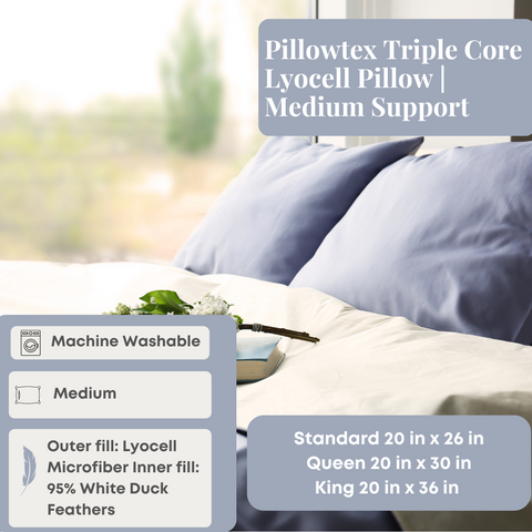 Pillowtex Triple Core Lyocell Pillow from Pillowtex brand provides medium support.