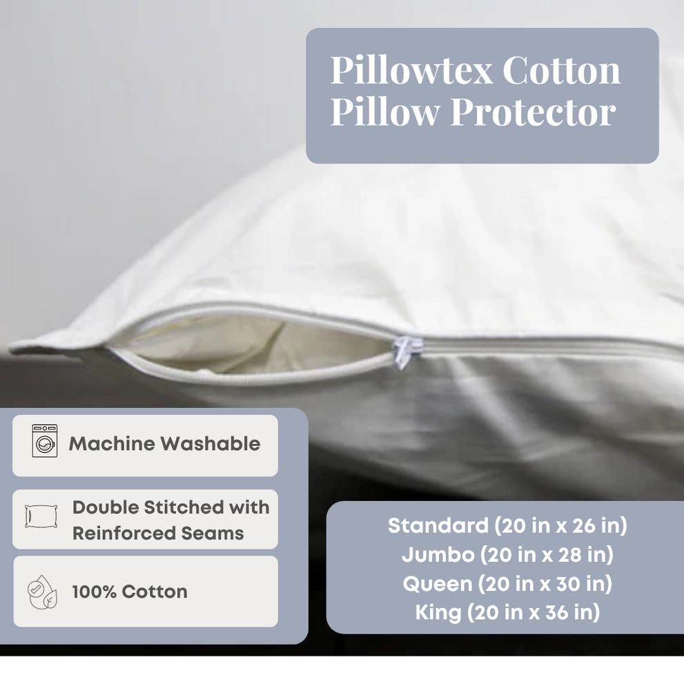 Pillowtex® Feather & Down Proof Cotton Pillow Protector