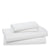The Delilah Home Organic Cotton Bedding Collection | Sheets & Duvet Covers features a neatly stacked set—flat sheet, fitted sheet, and two pillowcases—in crisp, fresh organic cotton by Delilah Home against a plain white background.
