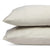 Two light beige pillowcases from the Delilah Home Organic Cotton Bedding Collection are stacked on a white background. The smooth, soft fabric and minimal stitching highlight the quality of Delilah Home’s organic cotton bedding.