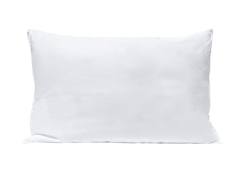 A fluffy Pillowtex Triple Core White Duck Down & Feather pillow on a white background.