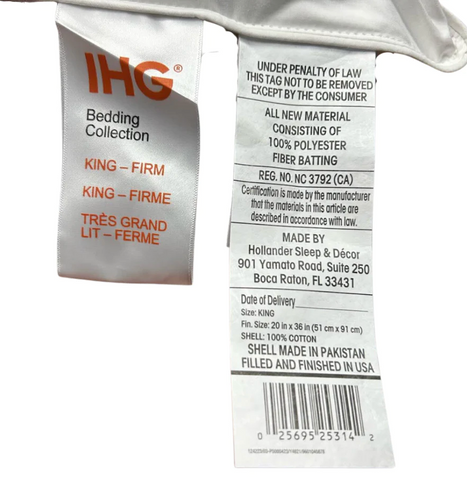 Ihg king soft sales pillow