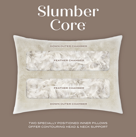 Pacific Coast Feather Heritage Double Support Slumber Core Pillow | Organic Cotton Cover