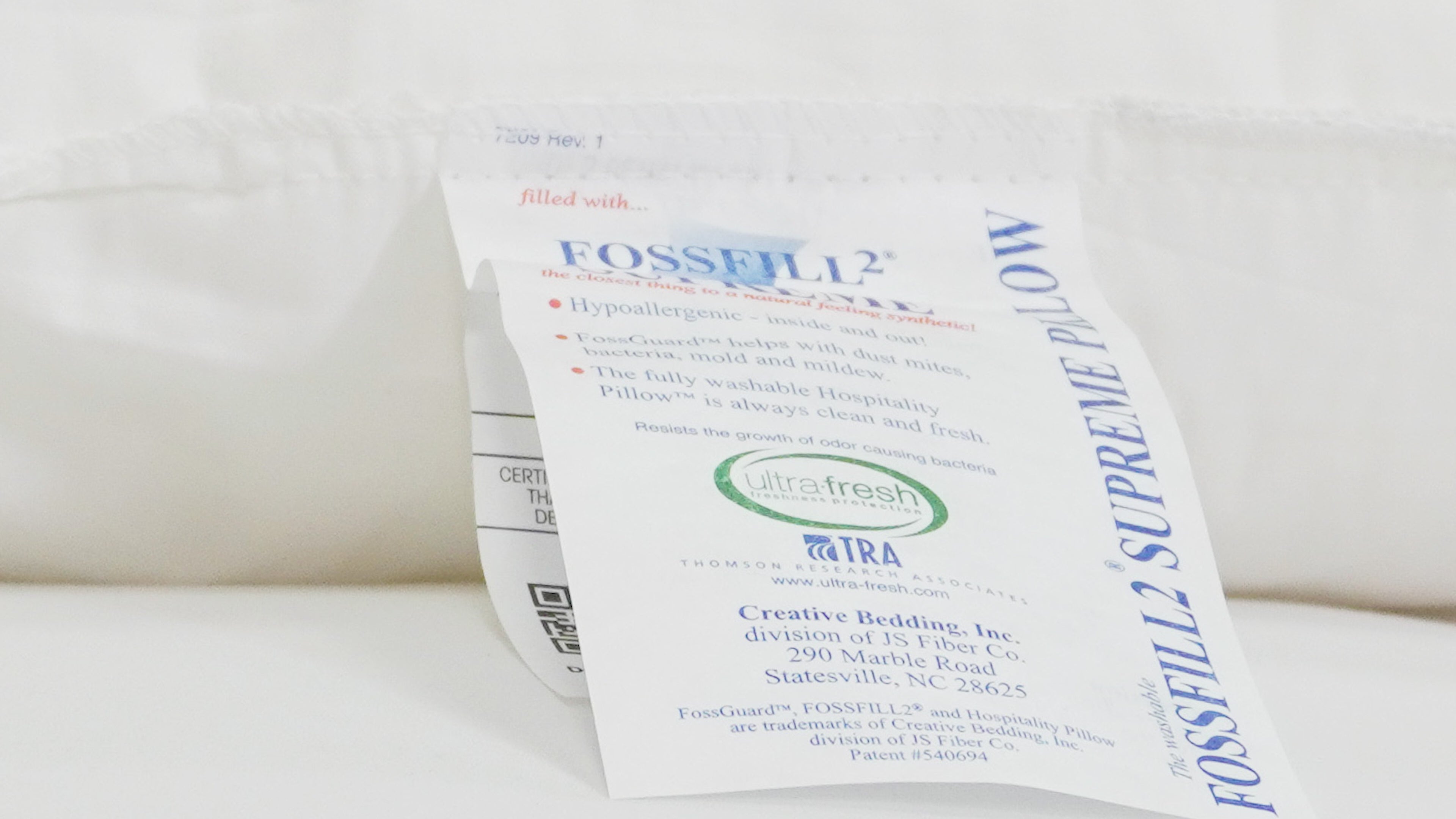 Creative Bedding Fossfill Pillow | Antibacterial