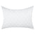 A white, diamond-quilted Restful Nights Aller-Sure Cotton Cover Ultima Polyester pillow with a subtle texture and tapered corners, providing a sleek and comfortable addition to modern bedding decor.