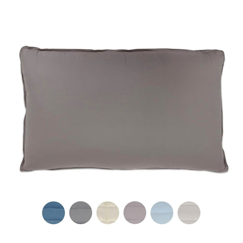 Pillowtex® Dream in Color down alternative polyester Pillow, neutral colors, hypoallergenic, medium firmness, machine washable, Navy, Cream, Heather, Light Blue, White, Grey