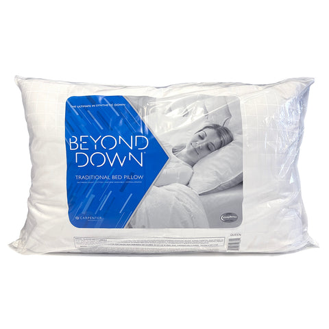 Carpenter Beyond Down synthetic pillow packaging 