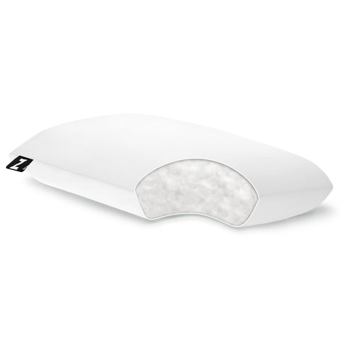 A Malouf Gelled Microfiber pillow on a white surface.